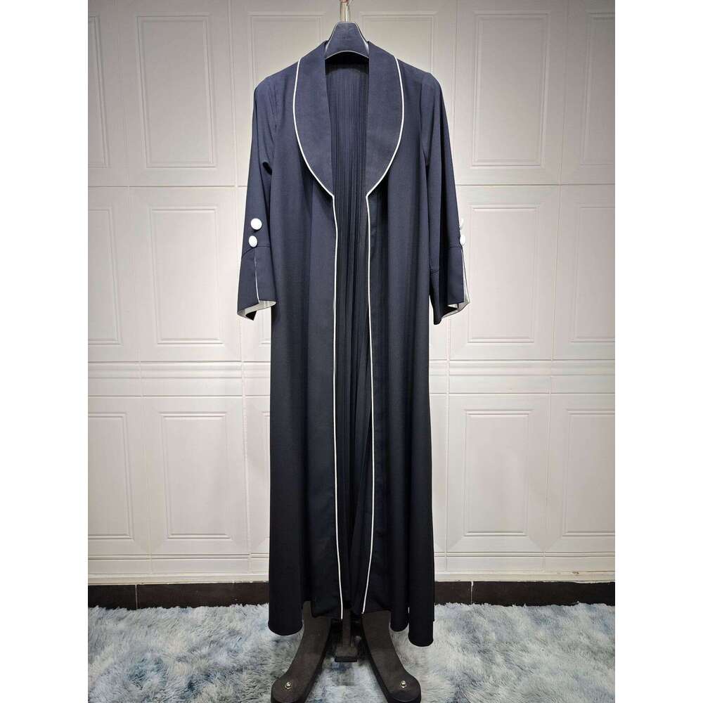 Mq081 Abaya Cardigan Long Women's Dress Autumn Winter Dubai Elegant Robe B5