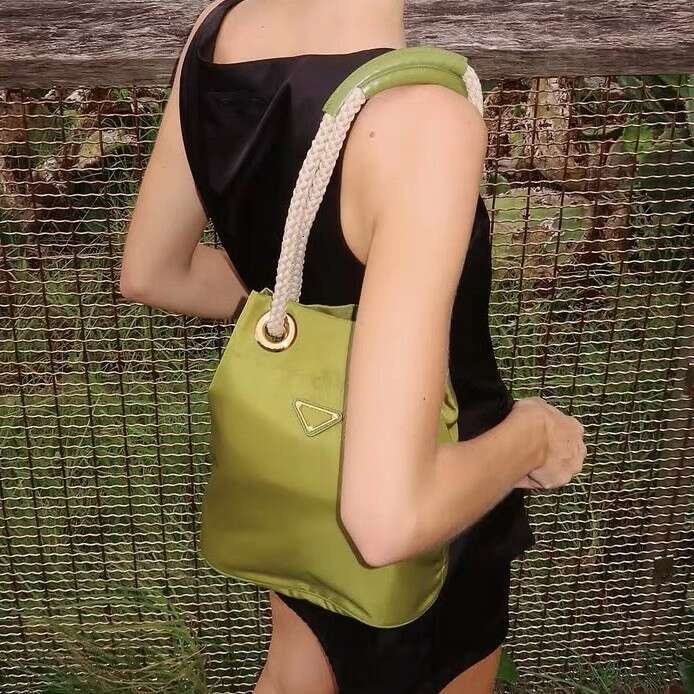 Spring Summer New Fashionable Versatile Nylon Color Block Braided Design Commuter Shoulder Crossbody Bag