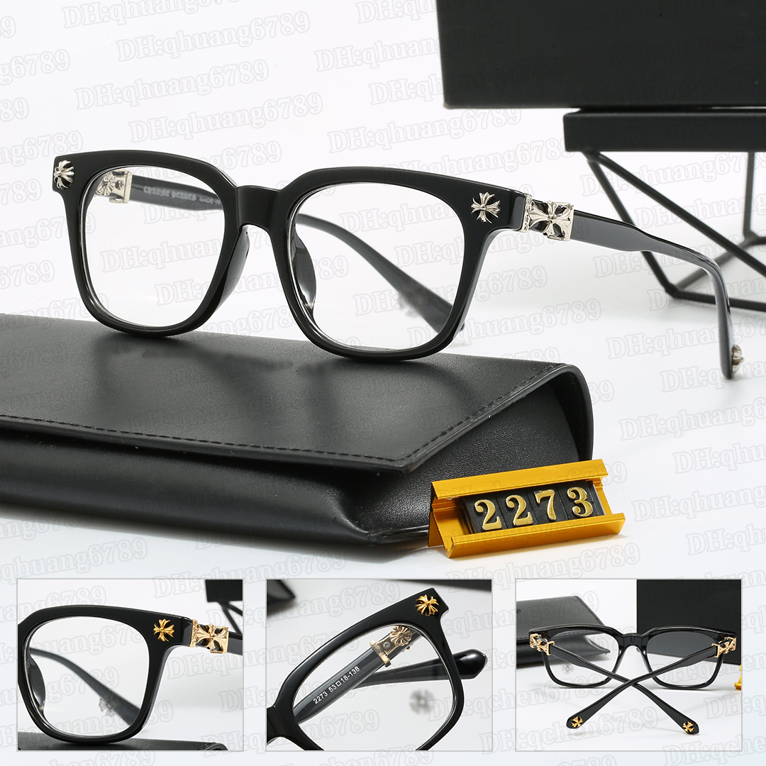 Chrome Glasses 2025 New Fashion Cross Sunglasses Women&#039;s Street Photos Non-Faced Glasses Heartssstyle Frames Anti-Men&#039;s Blue Light Flat Glasses 6235/2273/9159 With Box