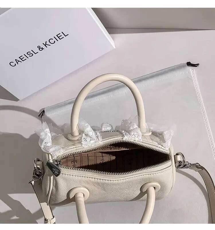 Fashion Lace Pillow High Quality Textured Leather Women Handbag Large Capacity Casual Lady Purse Shoulder Messenger Bag