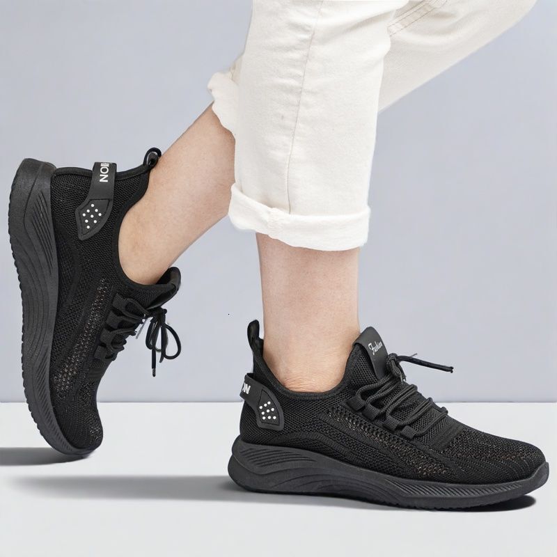Casual Shoes Spring Summer Thin Mesh Hollow Breathable Casual Sports Flyknit Soft Sole Lightweight Women S Running Shoes Ddmysaturn
