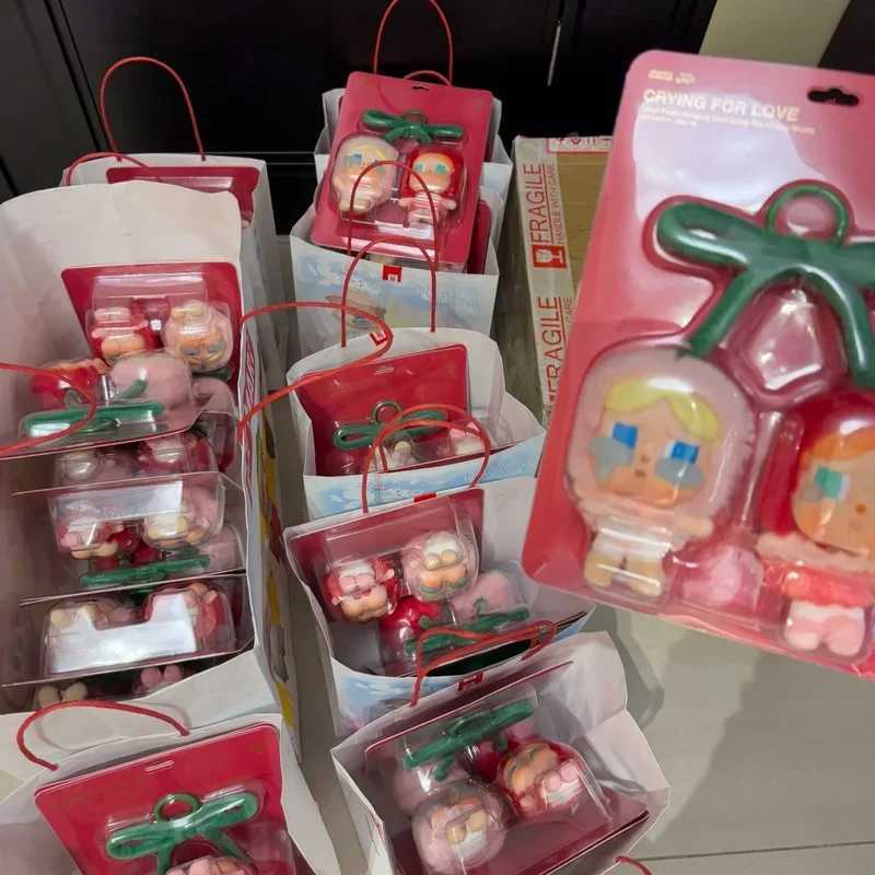 New Crybaby Crying for Love Series Hanging Card Cute Plush Doll Cherry Figure Toy Keychain Pendant Kids Toy Gift XJ250602