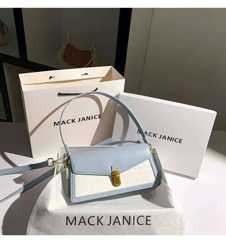Autumn Quality Textured Leather Square Women Handbag Lady Purse Shoulder Messenger Female Underarm Armpit Casual Bag