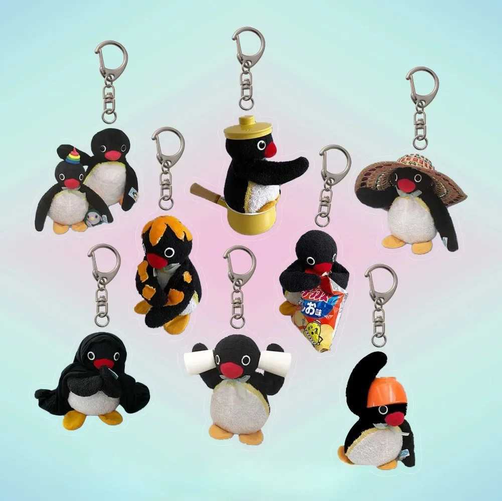 Funny Anime Cute Penguin Key Chain Bag Pendant Gift Micro Landscape Decoration Key Ring Jewelry Frog Bear Acrylic Keychain Gifts XJ250602