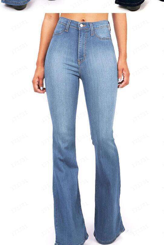 High Waist Flared Jeans For Women Spring Autumn Wide Leg Slimming Long Bell Bottom Pants Summer B5