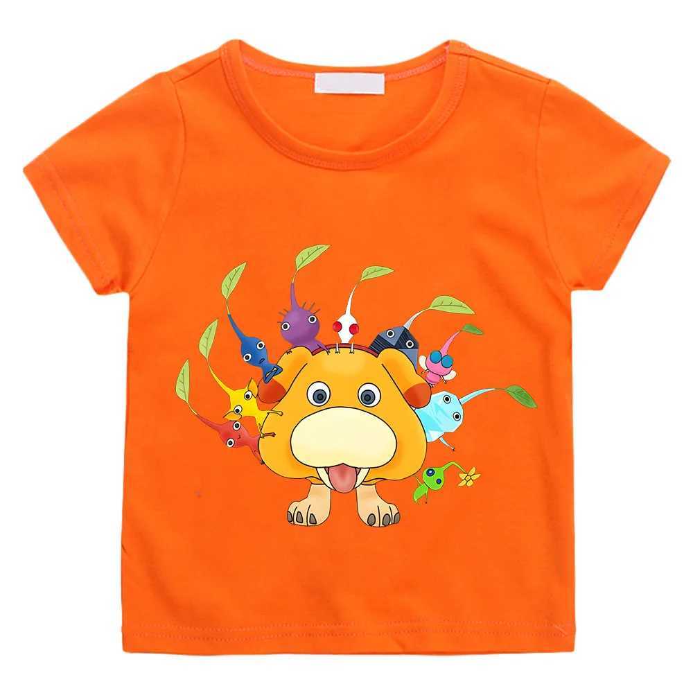 Pikmin Hot Sale Video Game Print Cartoon Kids T-Shirts Cute Funny Girls Clothes Summer Short Sleeve Baby Boys T Shirt Graffiti T250603