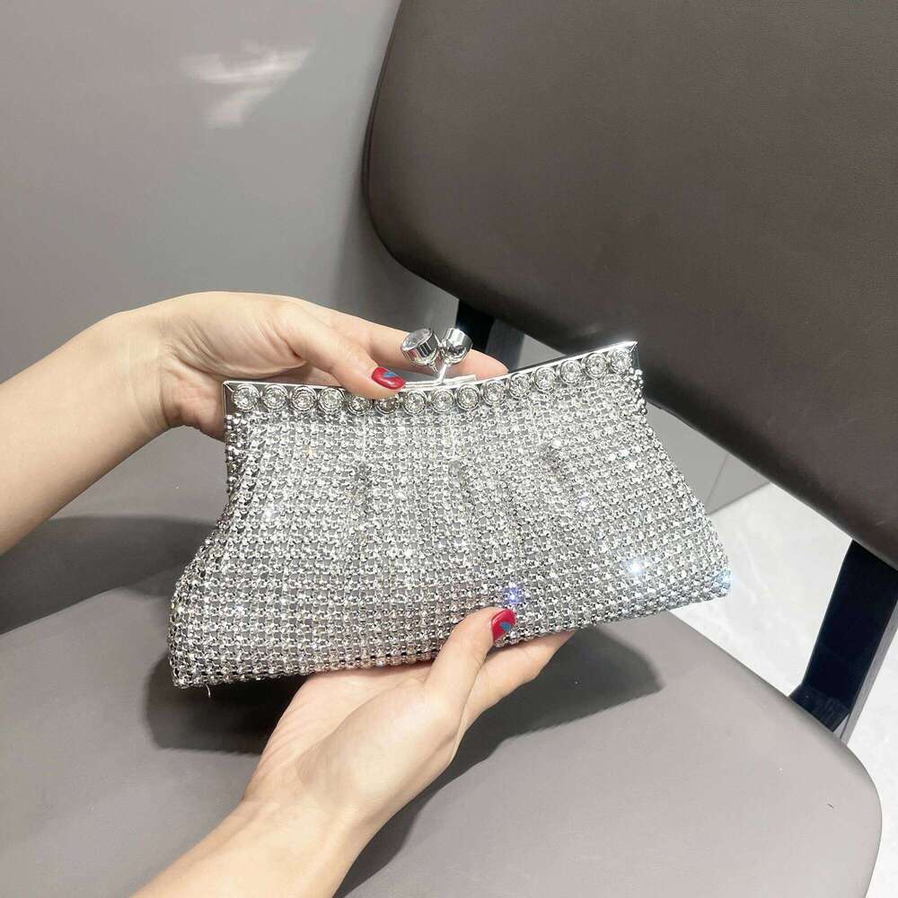 Rhinestones Evening Handle clutch Bag Purses and handbag Designer shiny Crystal Clutch purse bucket bag shoulder bags