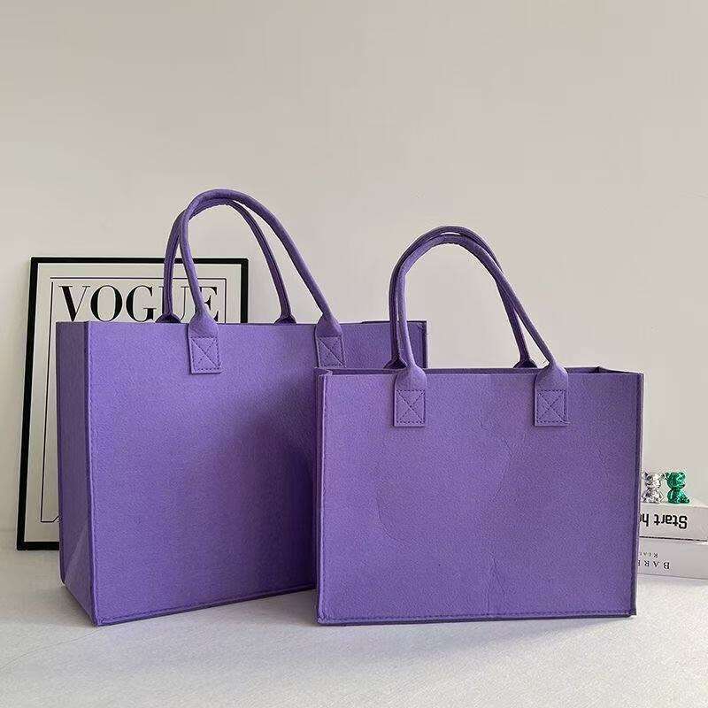 Felt Handbag Gift Printed Fashion Simple Large Capacity Tote Shopping Bag