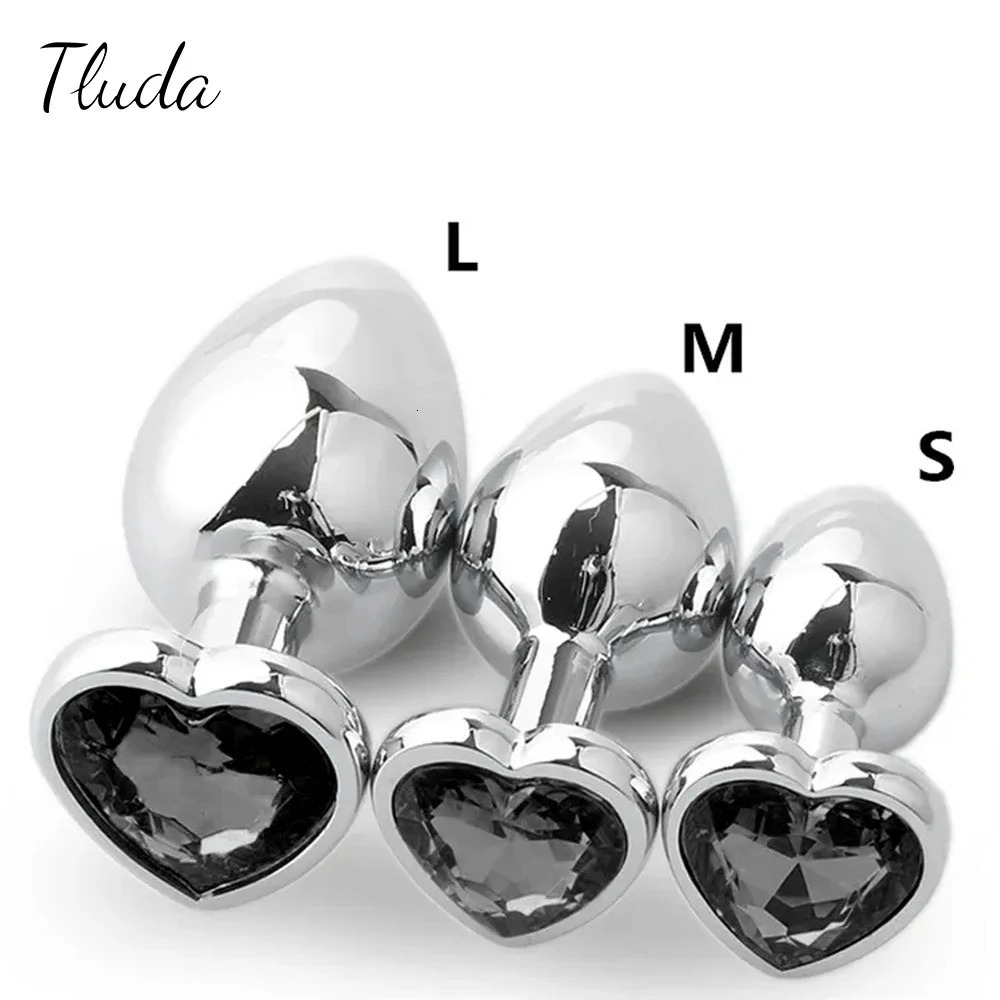 3PCS SML Metal Anal Plug Butt Plug Sex Toy Butt Toy for Women Men Couples Gay Adult Game Masturbator Anal Diamond Sex Shop 250603