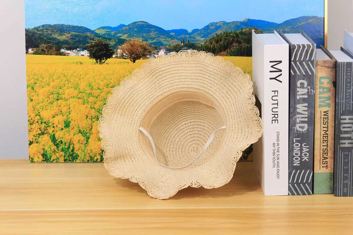 Personalized Sun Hat Custom Unique Name For Children 2025 New Summer Hand-Made Design With Beautiful Flower Decoration Straw Hat W250602