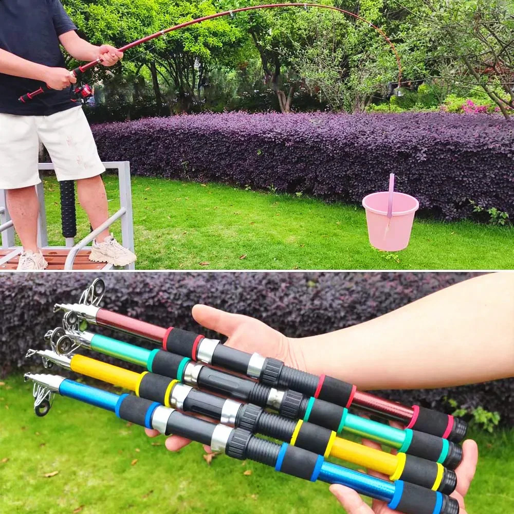 Santa King Fishing Rod Reel Combo Full Kits With Telescopic And Spinning Baits Hooks Travel Pole Set 250530
