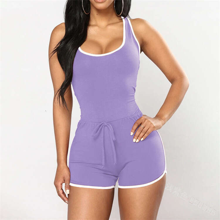 Sexy One-Piece Swimsuit Women's Solid Color Boxer Bikini Swimwear B5