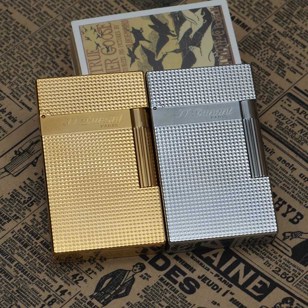 2025 HOT Sell Dunant Lighter Classic Engraved Loud Ping Sound Rechargeable Gas Lighters Ignite Cigar Tools Special Smoke GadgetsC250603