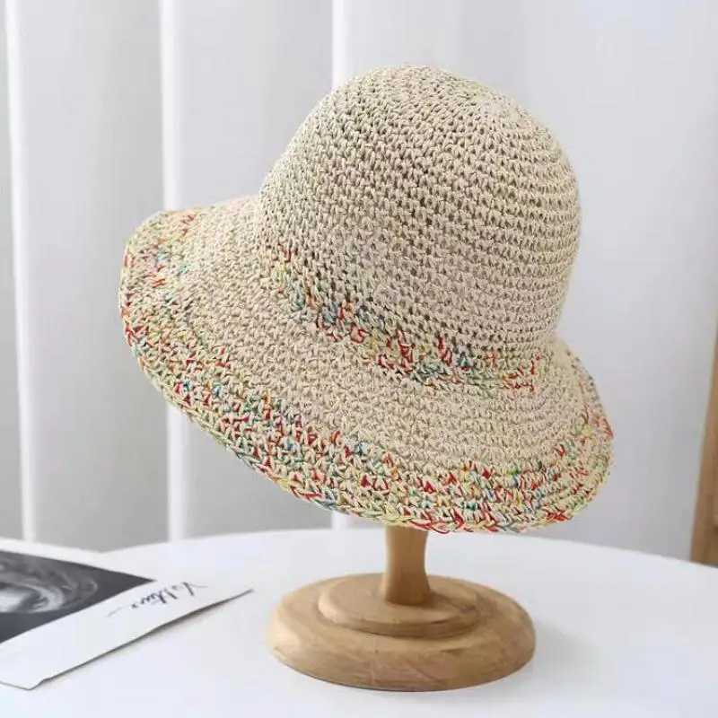 Summer Hats For Women Sun Hat Boho-chic Straw Hat Sunshade Breathable Wide Brimmed Sunscreen Foldable Beach Accessories Sunhat W250602