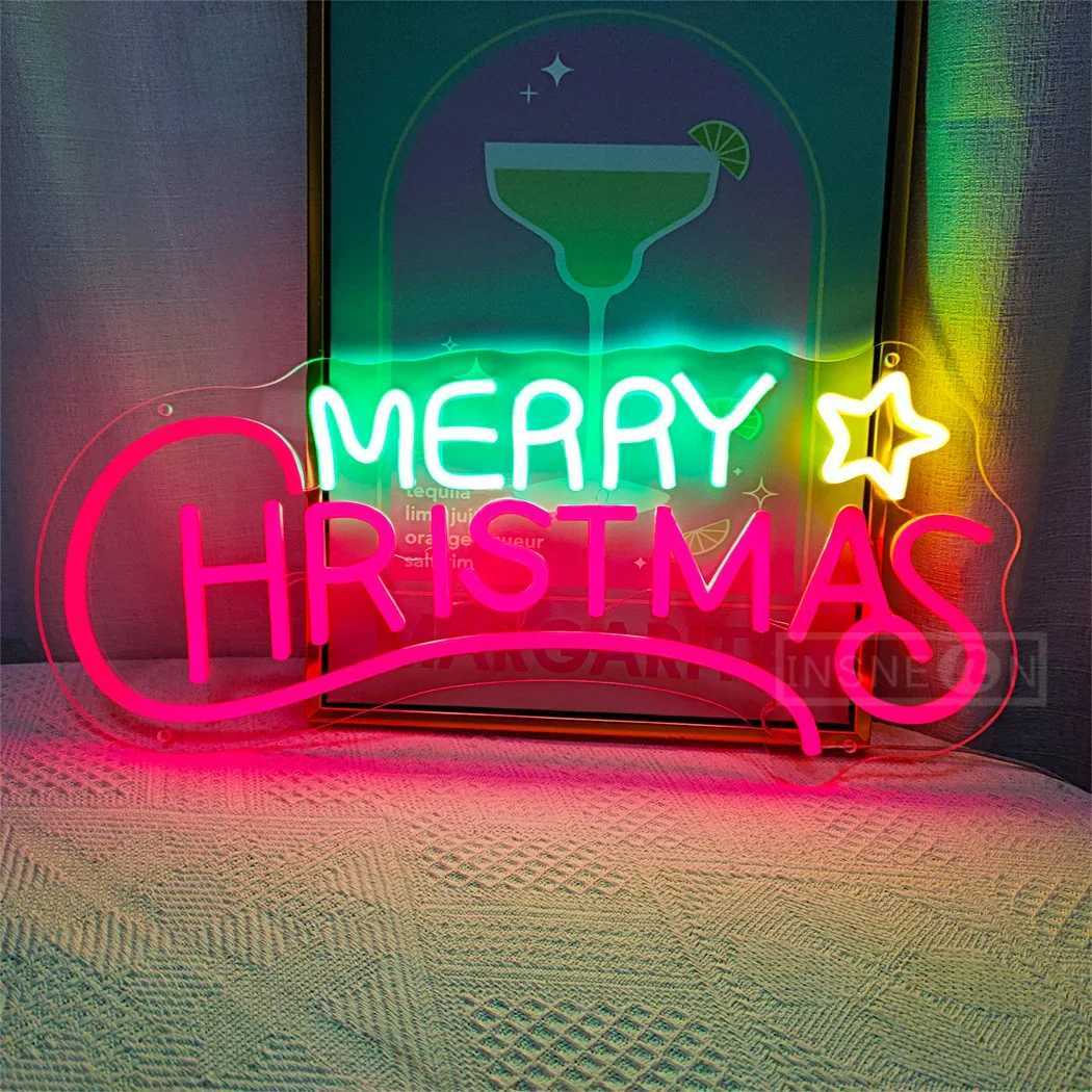 Merry Christmas Neon Light Signs Novelty Bedroom Home Office Bar Party Club Art DecorXJ250602