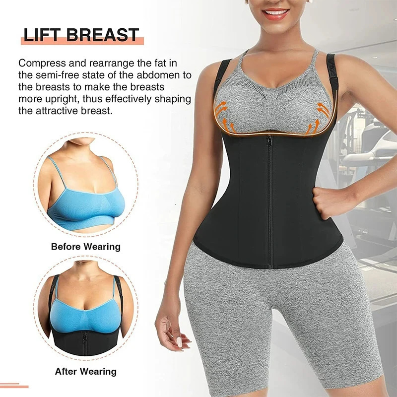 Sweat Waist Trainer Vest Slimming Corset for Weight Loss Body Shaper Sauna Suit Compression Shirt Belly Girdle Tops Shapewear 250528