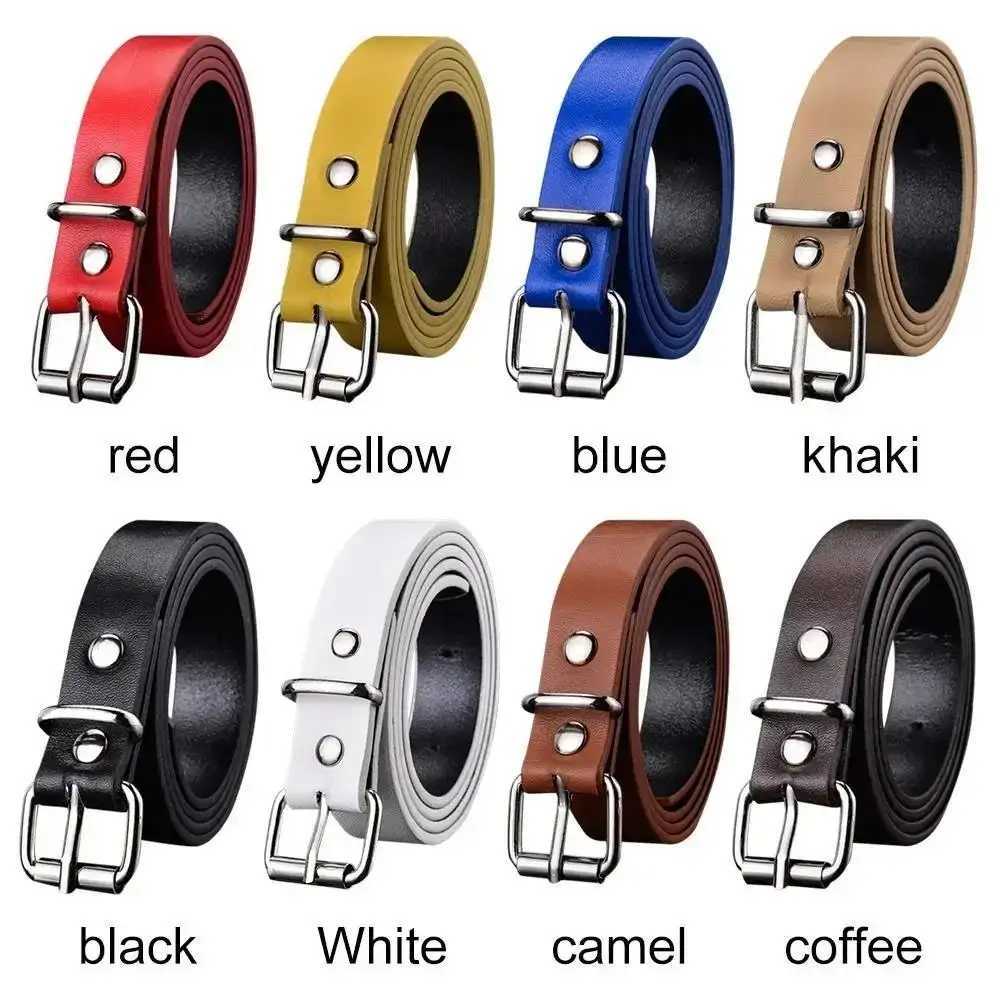 1pcs Children PU Leather Belts Boys Girls Kid Waist Strap Waistband Metal Buckle For Jeans Pants Trousers Dress Adjustable Belt XJ250602