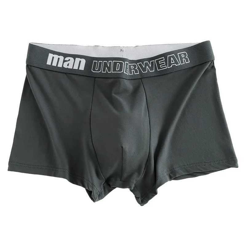Mens Underwear Fashion Solid Cotton Comfortable Breathable Boxers Mens Underpants Male Letter Printed Panties Shorts Lingerie W250603