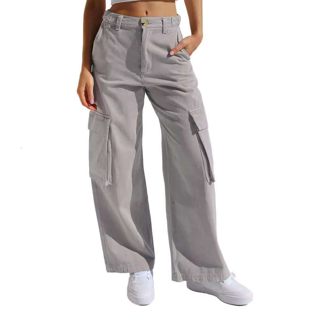 Multi-Pocket Cargo Jeans For Women B5