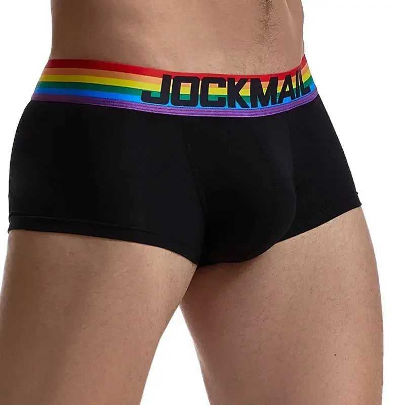 Rainbow Belt Men Underpants Boxershorts Cotton Men Boxers Male Breathable Underwear Mens Panties Soft Boxer Briefs Black White W250603