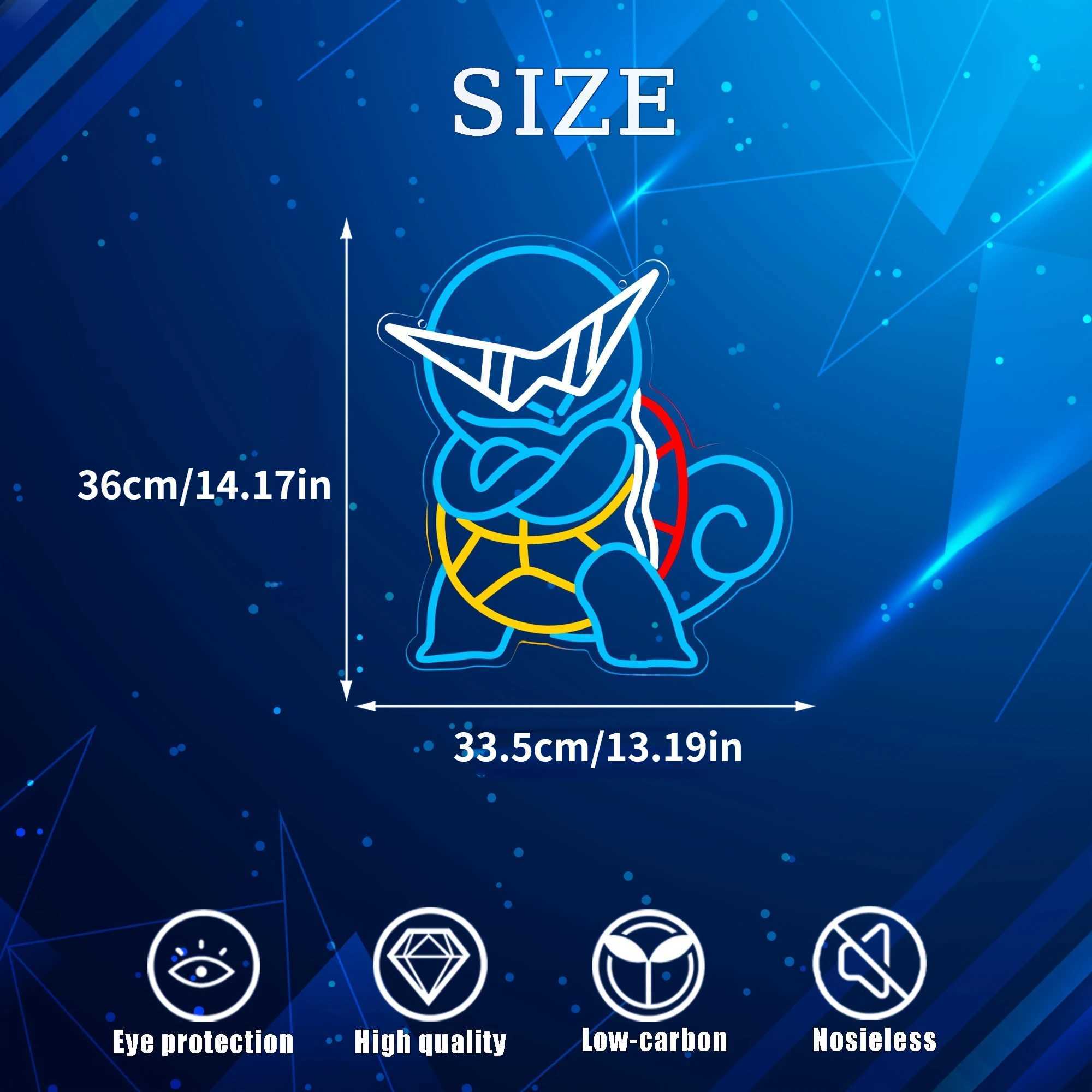 Pikapika Anime Neon Sign for Game Room Decor USB Powered Night Light for Bedroom for Man Cave Bar Kids Room Club Decor Kid Gifts XJ250602