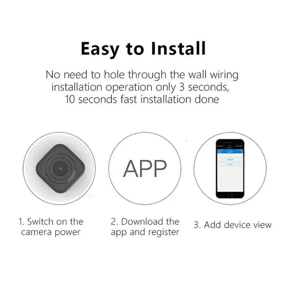 H9 Mini Camera Wireless WiFi Remote Monitor Camcorder Tiny Home IP Cam No Need To Plug in Super-long Battery Life Micro Recorder