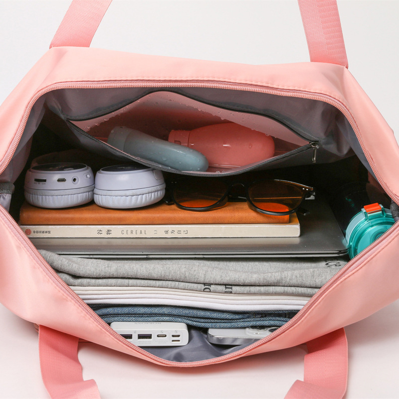 Foldable Can Be Stacked with Trolley Case, Large Capacity Travel Fiess Bag, Lightweight Storage for Short Trips, Lage Bag