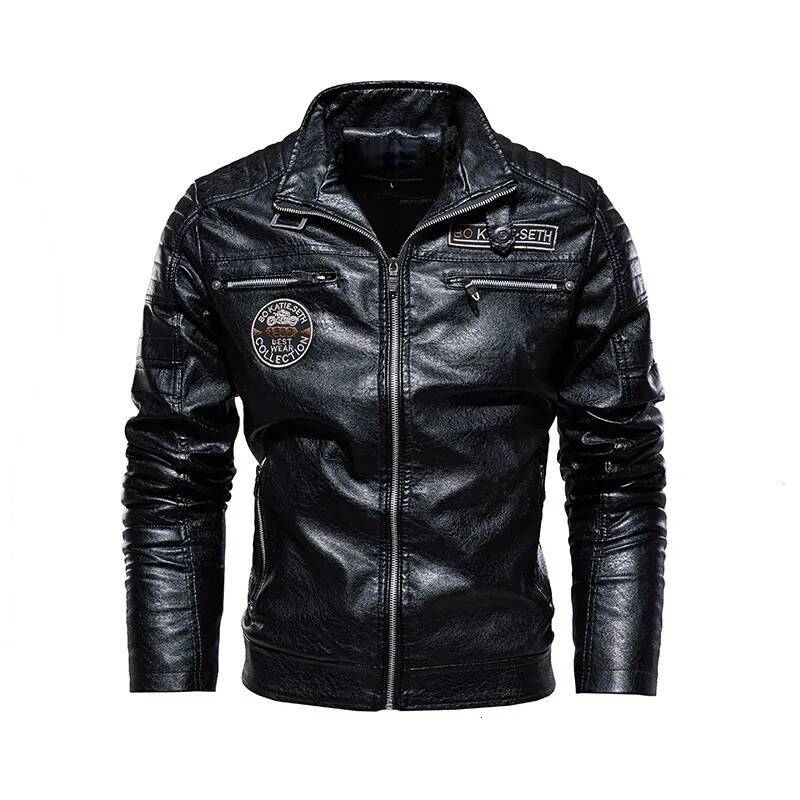Motorcycle Commuting Racing Outdoor Cycling Suit Autumn European And American Tough Guy Lapel Leather Jacket