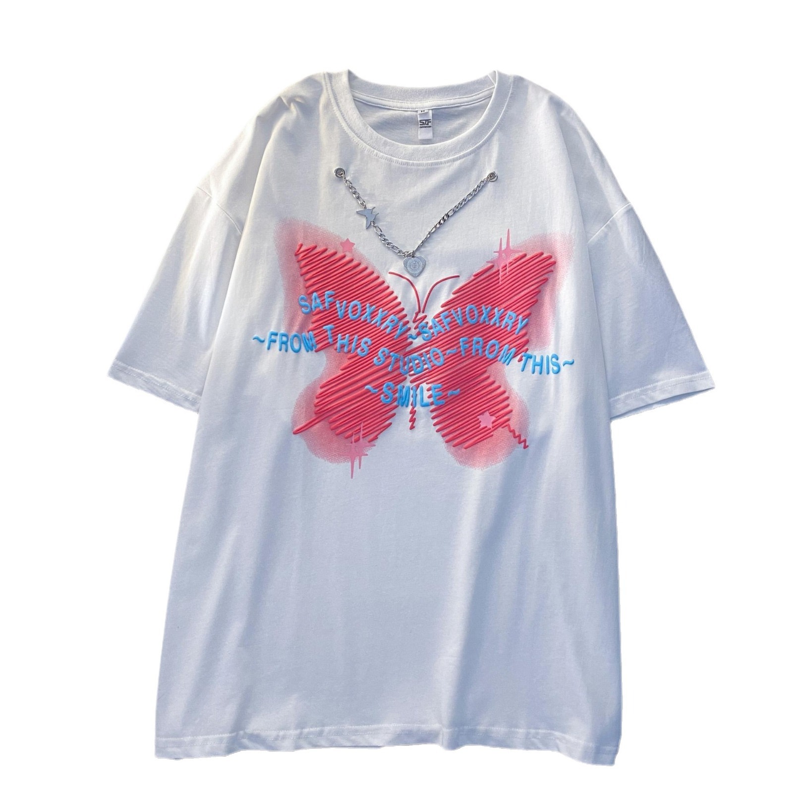 women's wear Women's Loose Fit Short Sleeve T-Shirt Spring Summer New Trendy Brand Printed Fashion Top