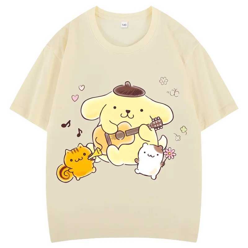 Pom Purin T-shirt Set Kids Cartoon Casual Summer Teen Short-sleeved Girls T-shirt Boys Clothing T250603