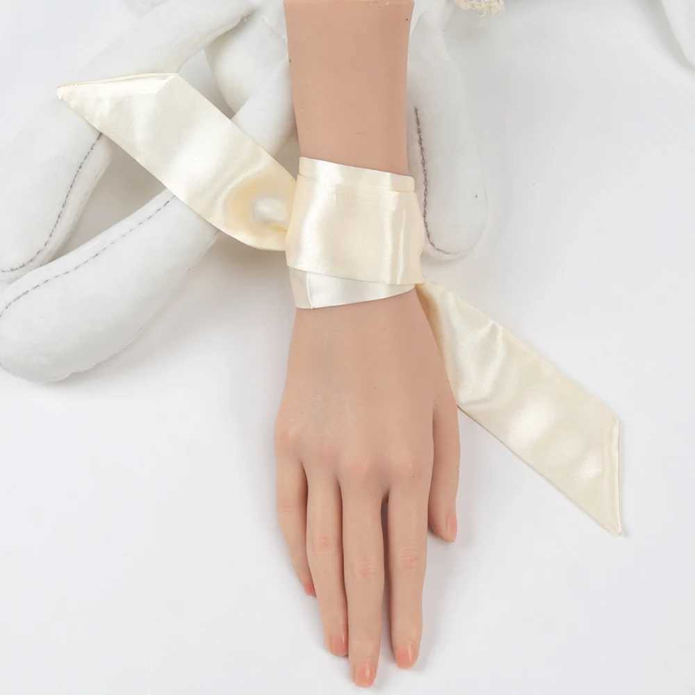 1PC Women Narrow short Scarf 100x4cm Solid Color Chiffon Silk Rubber Black Bag Ribbon Headbands Choker Streamer Lady Accessories W250602