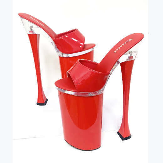 Super High Heels Hentian Nightclub Waterproof Platform Super High Heels 26Cm Car Model Slippers Women's Work Catwalk Pole Dance Shoes Platform Hi