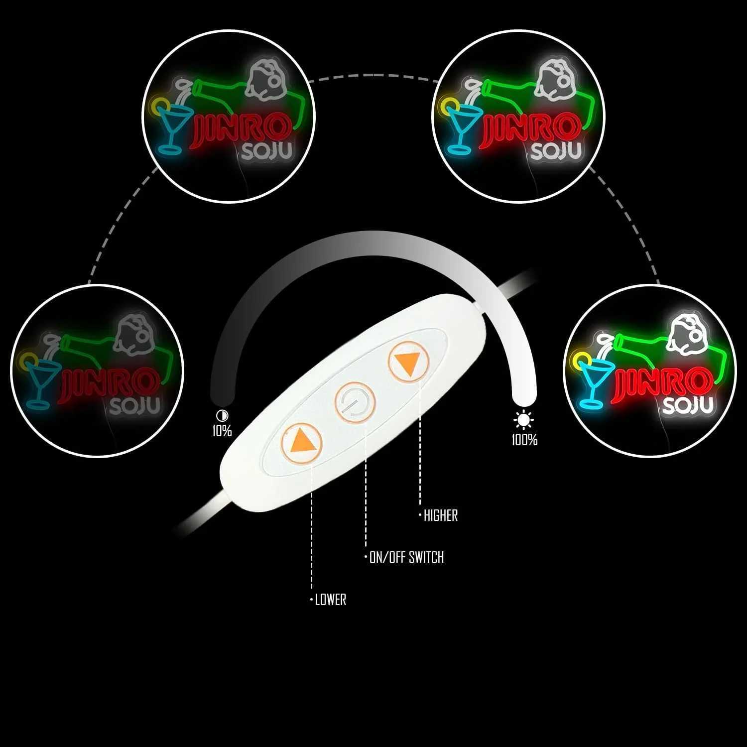 Jinro Soju Pub Neon Sign for Wall Decor LED Neon Light Sign Korean Frog Bar Bedroom Decor Club Bistro Party Decor Business StoreXJ250602