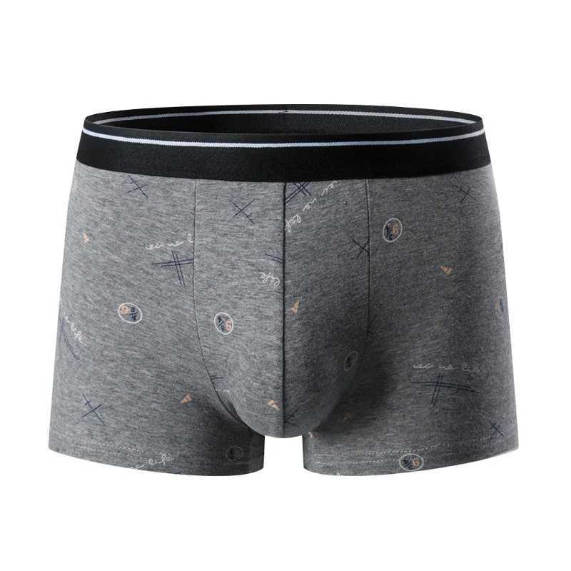 4-piece Mens Fashion Plus-size Printed Underwear Comfortable Sexy Shorts Teenagers Mixed Underwear in Various Colors W250603