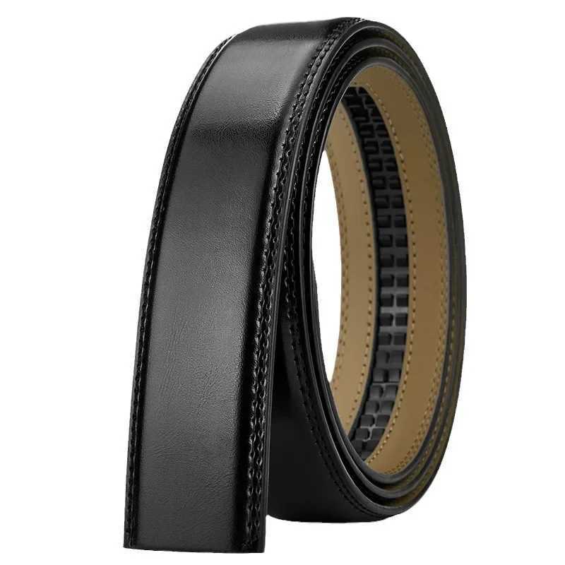3.5cm 115 135 145 Men Genuine Leather Belts Without Buckle Belt No Buckle Cowskin Luxury Belt Black Brown Belts for WomenXJ250602
