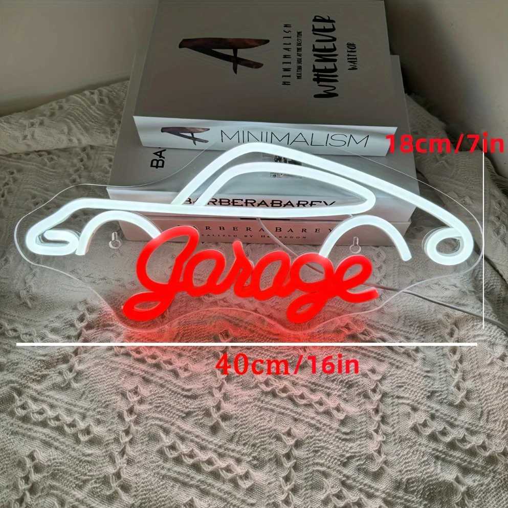 Garage Neon Sign Car LED Neon Light Dimmable USB Powered for Car Repair Shop Car Garage Car Park Bar Man Cave Lot Decor XJ250602