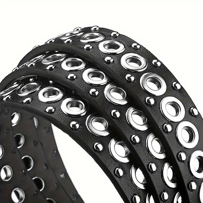 1/2pcs Womens Belt Fashionable Rivet Belt Personalized Needle Buckle Belt Street Trend Punk HipHop Style Y2K Belt Neutral Belts XJ250602