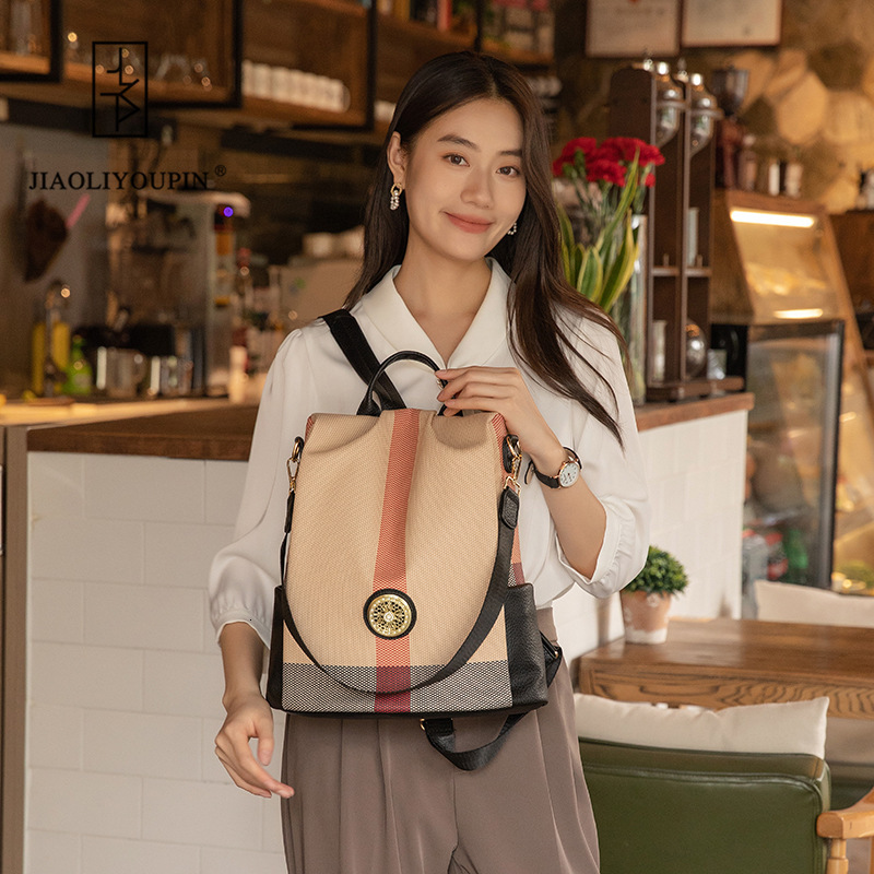 Free Shipping 2025 New Retro Backpack For Women Fashion Casual Travel Designer Bag Backpack Simple Versatile Outdoors High-end Women's Backpack