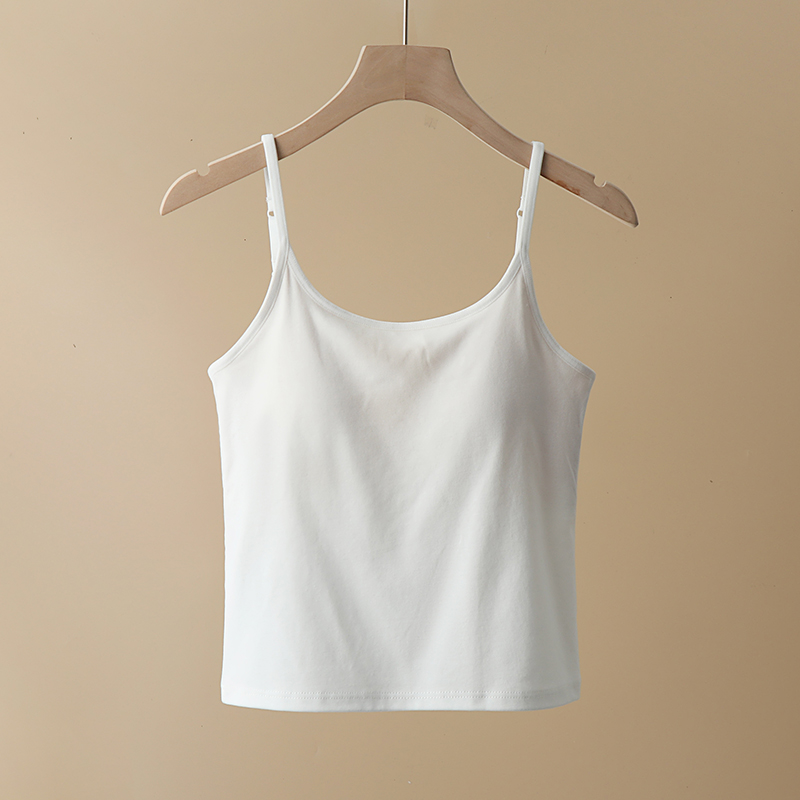 New summer lyocell inner wear can be worn outside hot girl beautiful suspenders chest pad vest one-piece bottom cross suspenders female