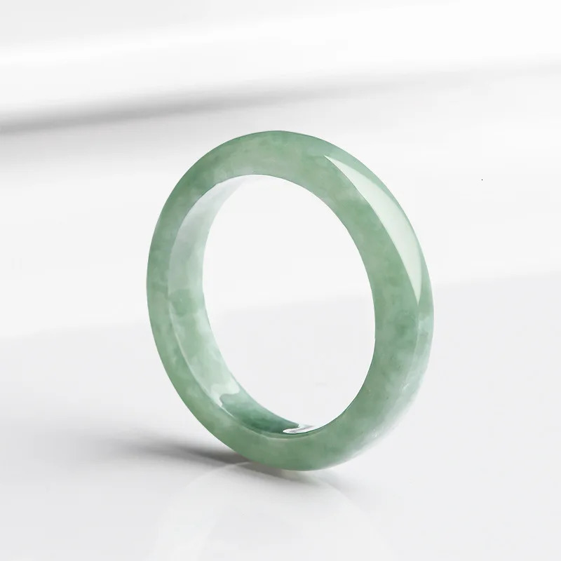 Inner Diameter 14mm-22mm Natural Emerald A-goods Ring For Men Women Couple Pair Circle Jade Hand Jewelry Wholesale Drop 250528