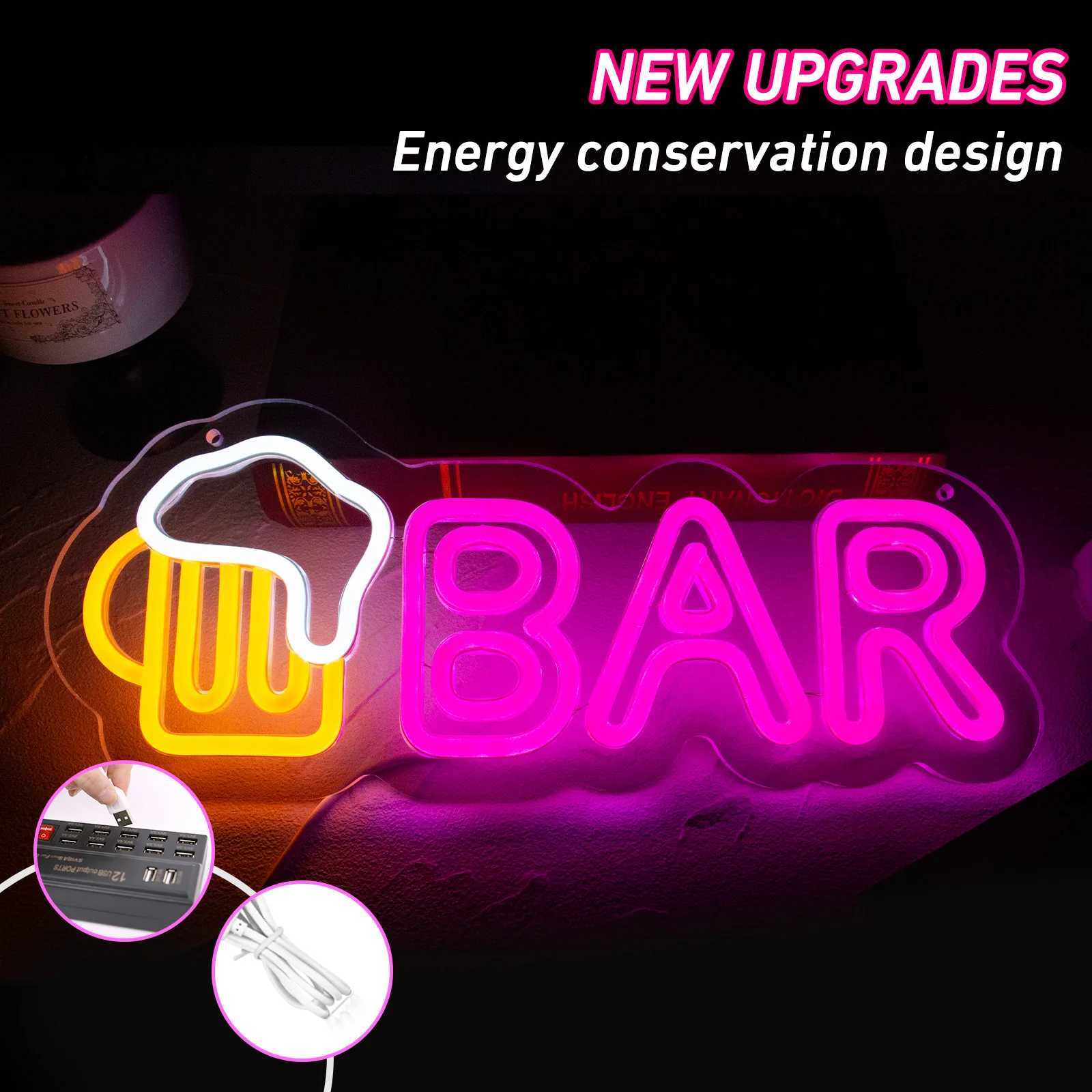 UponRay LED Neon Light Sign USB Beer Neon Casual Beer Party Sign LED Neon For Bar Wall Decoration 14.6x5.9 XJ250602