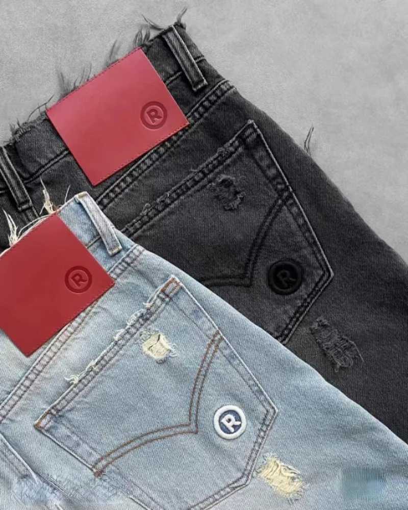 Streetwear New Fashion Letters Embroidered Baggy Denim Shorts Men Y2K Harajuku Vintage Hip Hop Popular Casual Joker Denim Shorts T250603