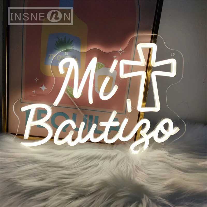 My Baptism Neon Sign LED Neon Sign Bedroom Neon Light for Birthday Room Home Festival Party Decorations Neon Lamp USBXJ250602