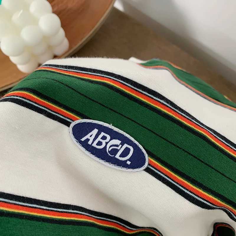 2-10 Years Childrens Striped T-shirts Boys Girls Kids Summer New Tees Cotton Loose T Shirt Casual Kids Tops Children Clothes T250603