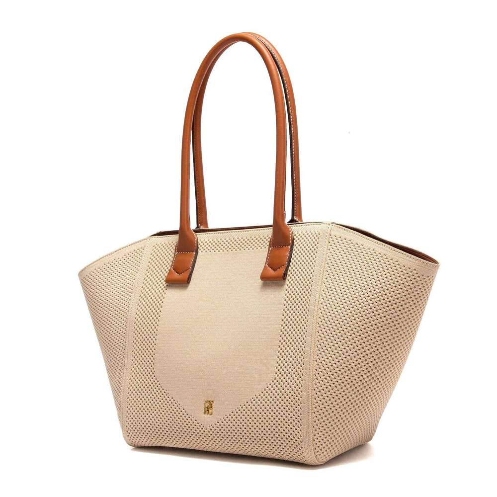 tote summer new fabric hollow design large capacity beach bag womens outdoor storage 250603