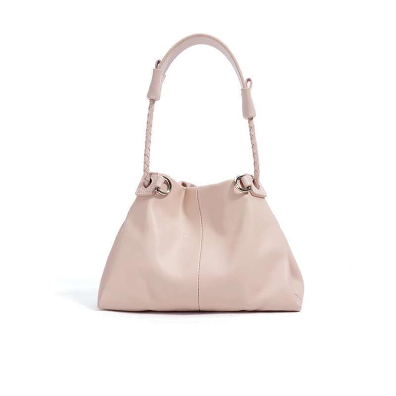 Girls Cloud Handbags Niche Design Women Commuter Shoulder First Layer Genuine Leather Female Small Crossbody Messenger Bags