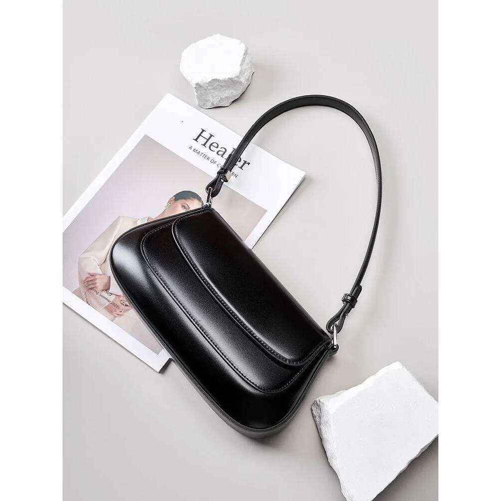 Fashion Women Crossbody Genuine Leather Daily Shoulder Ladies High Quality Underarm Saddle Bag For Street Shopping