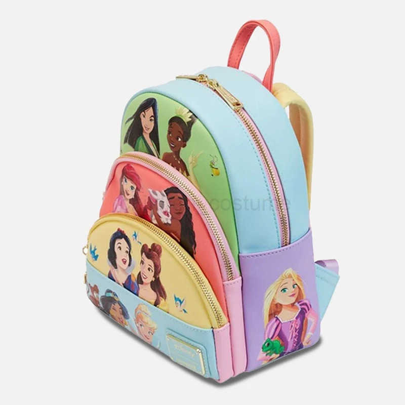 Disney NEW Disney Loungefly Frozen Snow White Mini Backpack Elementary School Backpack Girl Shoulder Bag Outdoor Leisure Bag Girl Gift W250603