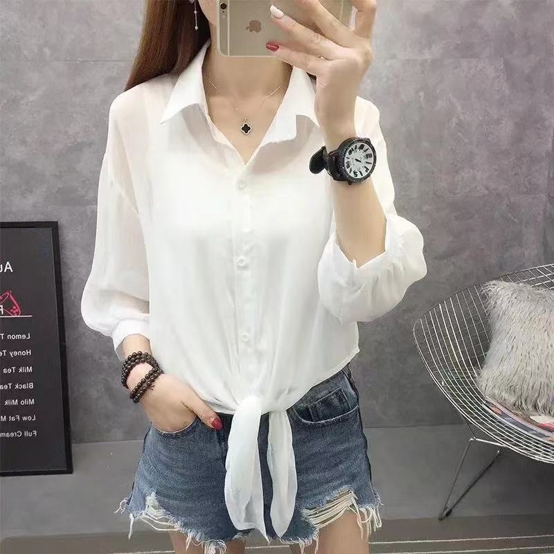 K906 2024 summer new women's loose cardigan shawl thin all-match chiffon sun protection clothing jacket women's shirt trend