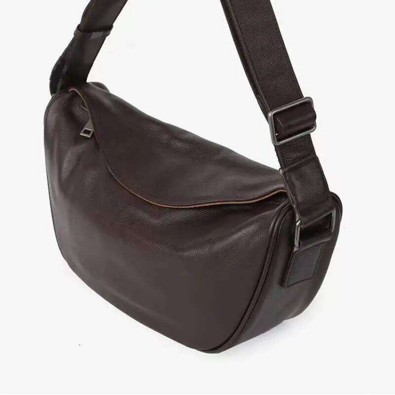 Genuine Leather Crossbody Single Shoulder First Layer Cowhide European And American Vintage Fashion Chest Bag